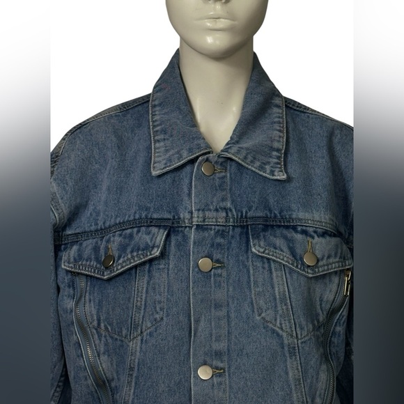 American Bazi 100%Cotton Blue Denim Jacket Size Small - Picture 5 of 13